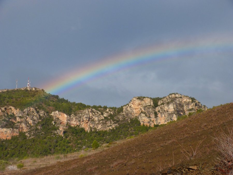 Arco iris bella expresi&oacute;n de la naturaleza tras una lluvia.