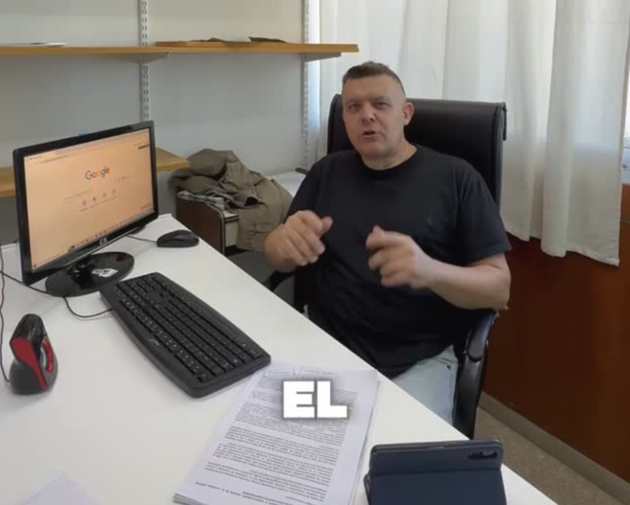 Fabricio Dellasanta en el inicio de su video que polemiza con el resto de los concejales.