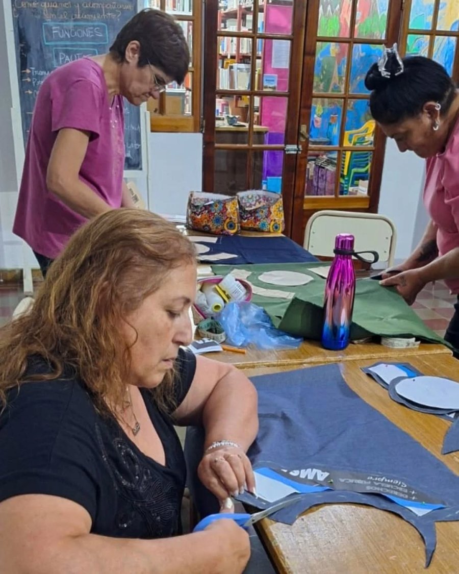 Tallerista en plena actividad.