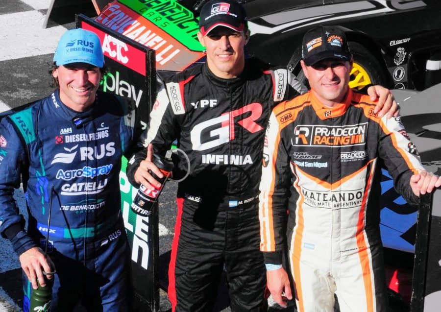 Los tres mejores: De Benedictis (2&deg;), Rossi (1&deg;) y Ledesma (3&deg;).