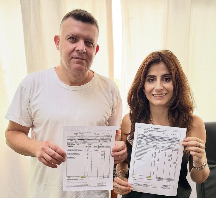 Fabricio Dellasanta y Milagros Zafra, concejales de La Libertad Avanza.