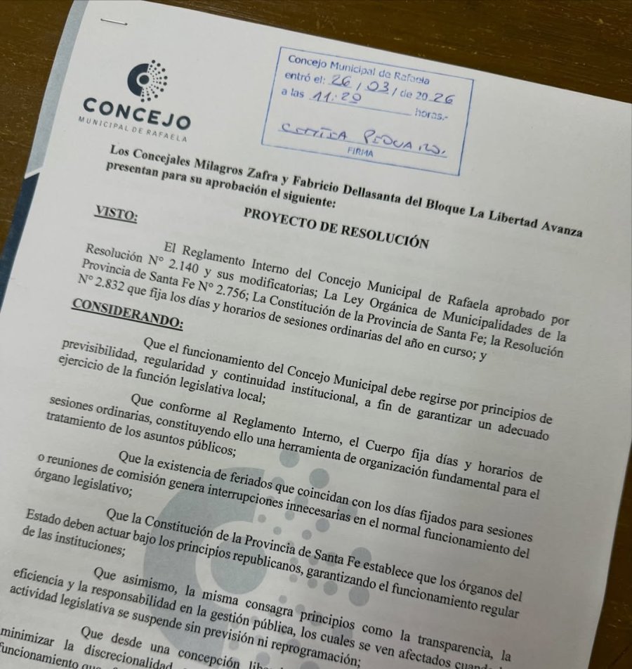 El proyecto ingresado por LLA la semana pasada al Concejo Municipal. (FOTO IG LLA)