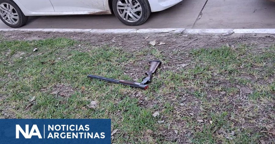 CRIMEN ESCOLAR EN SAN CRISTOBAL. La escopeta utilizada por el asesino.