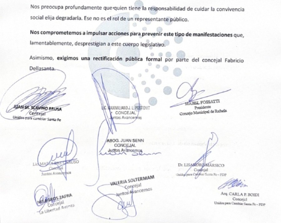 Milagros Zafra, de La Libertad Avanza, tambi&eacute;n firm&oacute; el comunicado del Concejo abriendo un signo de interrogaci&oacute;n sobre el futuro del bloque libertario.