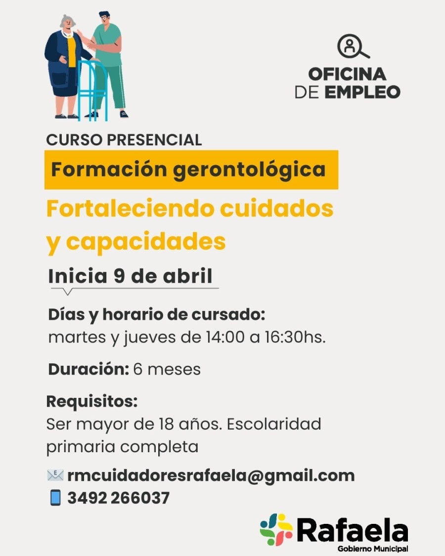 Quienes participen van a incorporar herramientas para asistir en las actividades de la vida diaria.