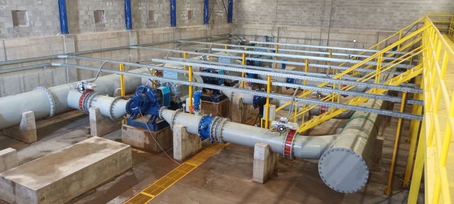 MANTENMIENTO. Se realizaron trabajos en la estaci&oacute;n de bombeo de agua potable de la localidad de Ang&eacute;lica.