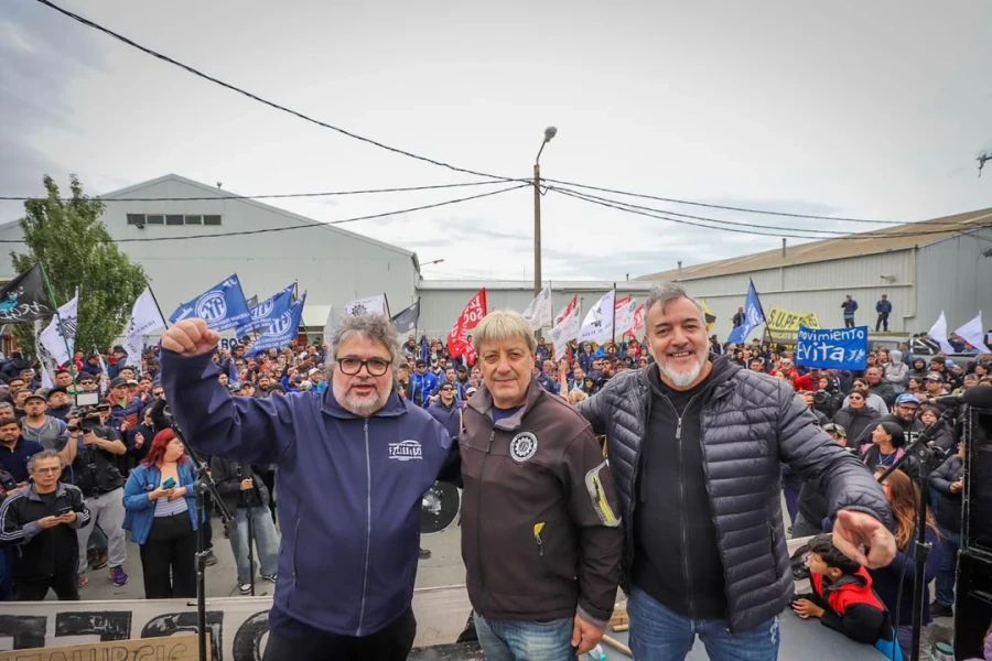 Yofra, Furl&aacute;n y Aguiar, del FreSU, en Tierra del Fuego.