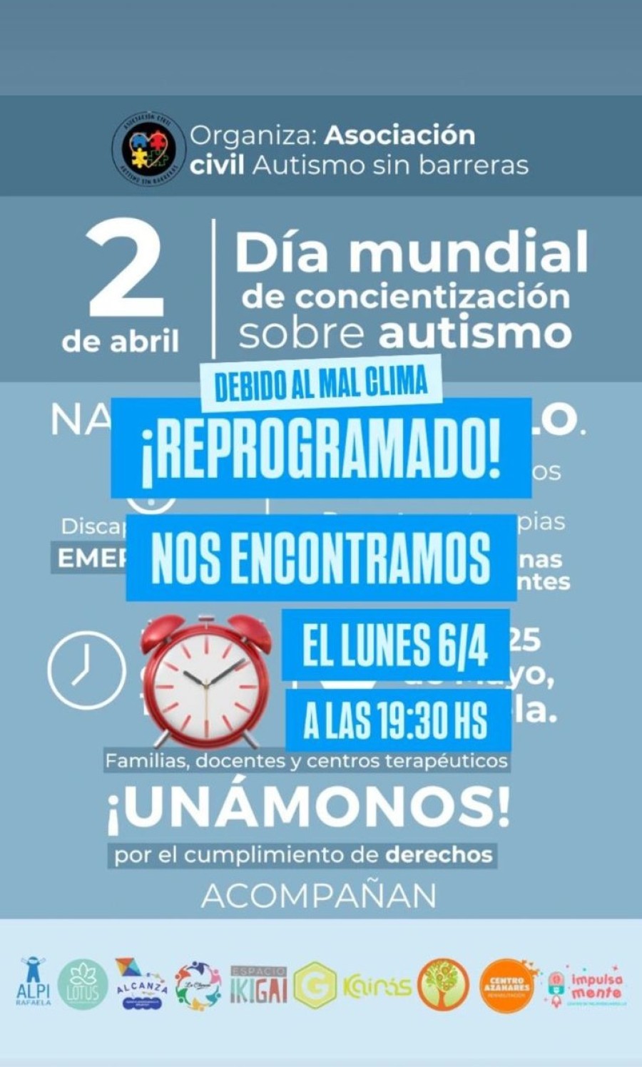 Actividad reprogramada.
