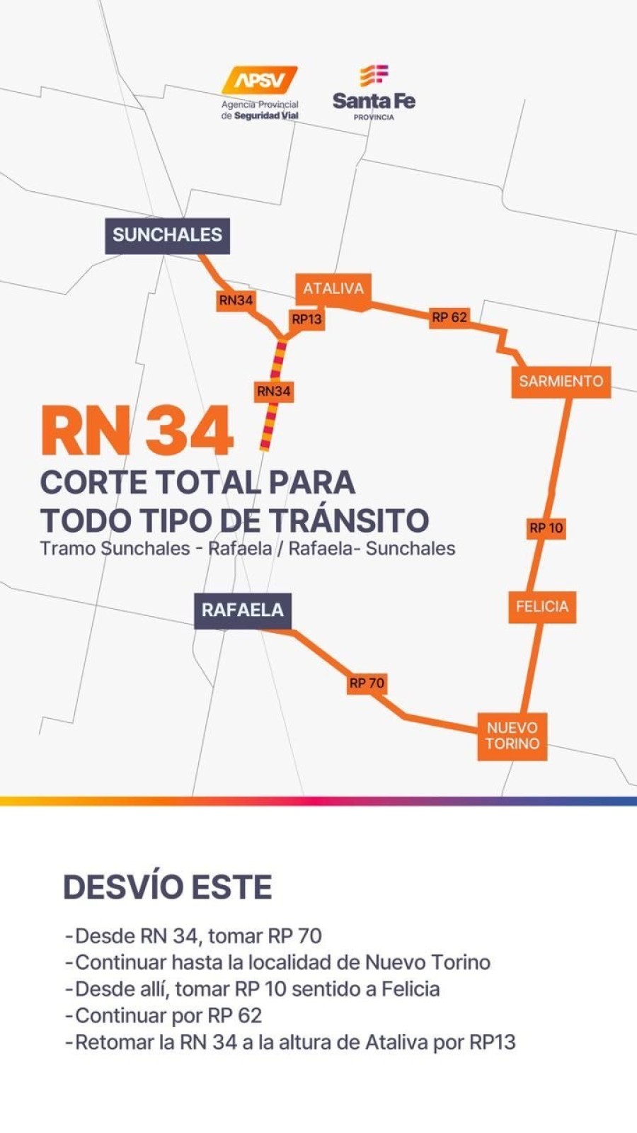 Desv&iacute;o habilitado. Primer recorrido.