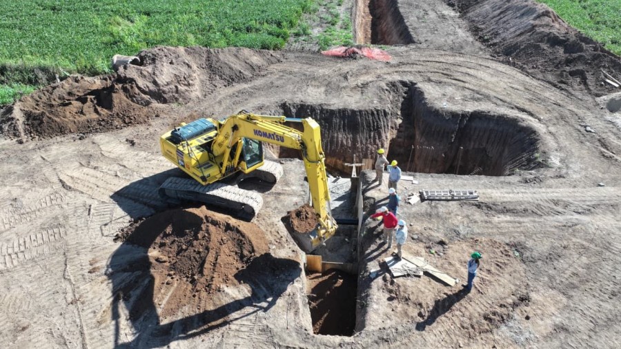 Uno de los frentes de obra en la cuenca de Bajo Peretti. (FOTO SCS)