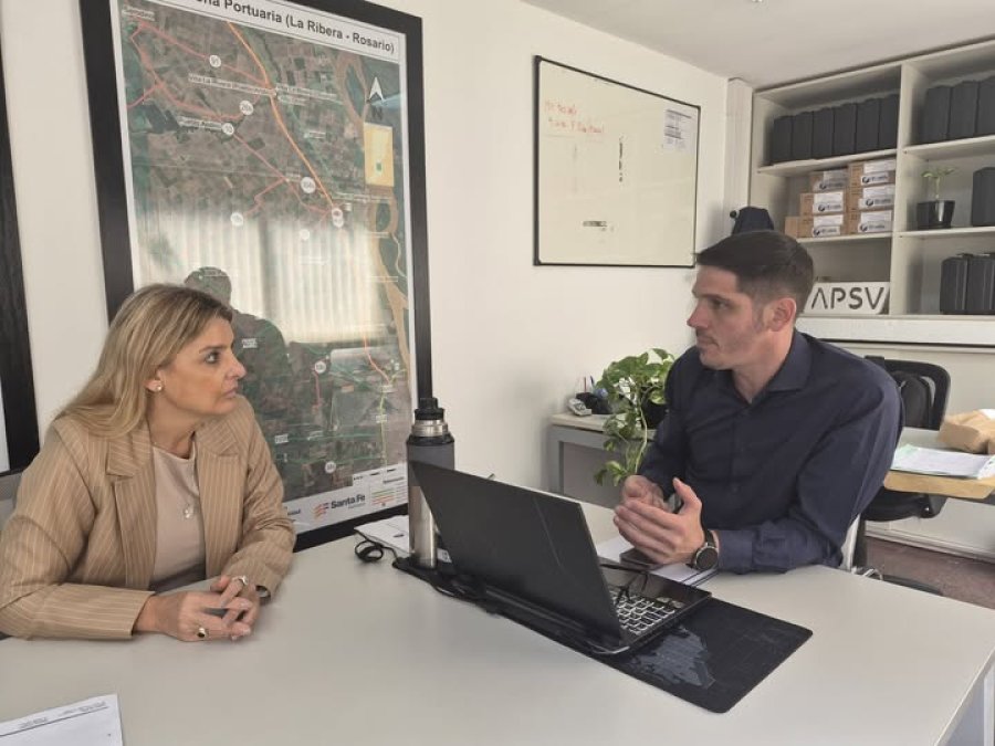 Zulma Maciel y Mauro Bertorino durante el reciente encuentro.