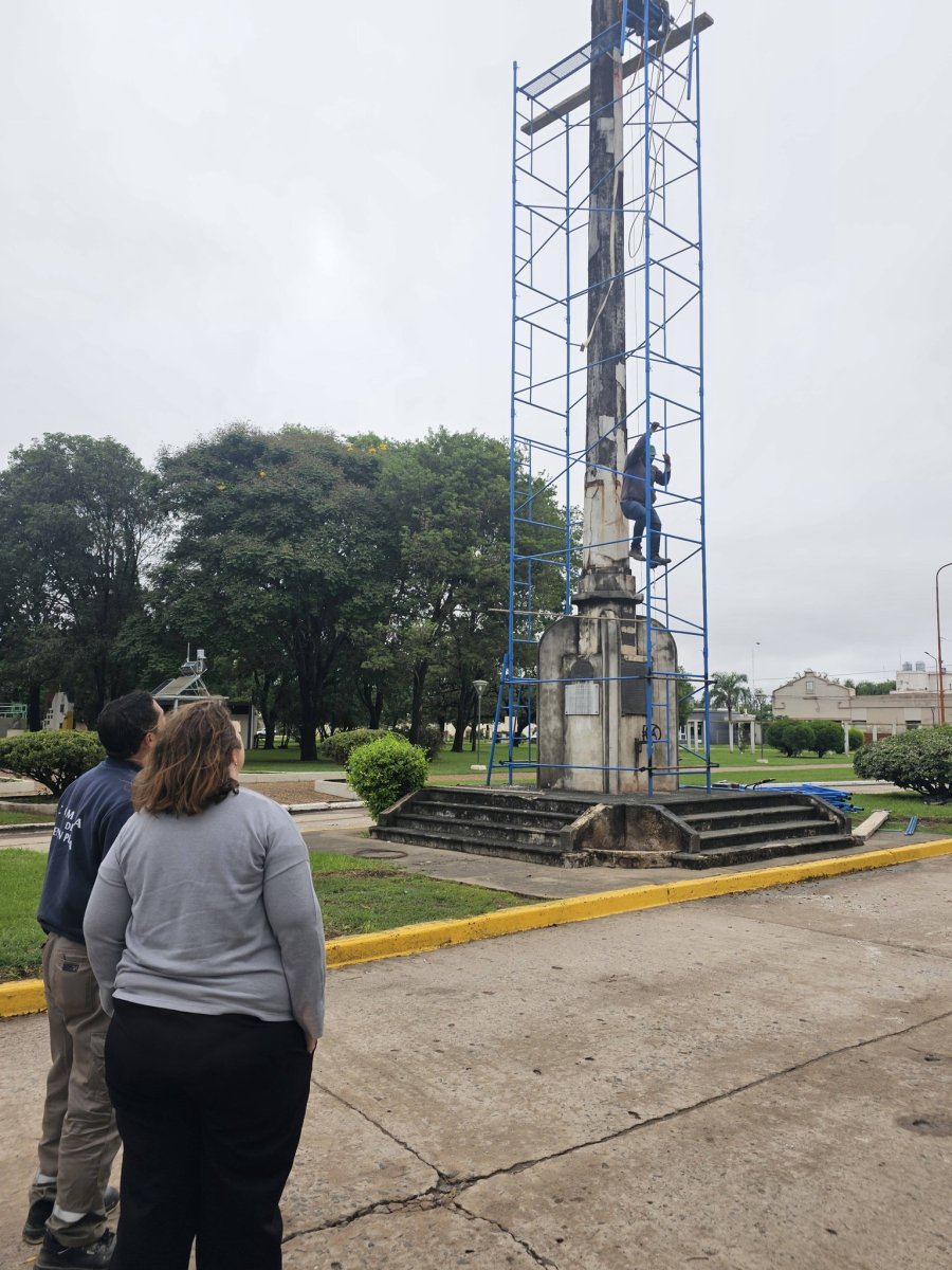 La obra fue iniciada hoy.