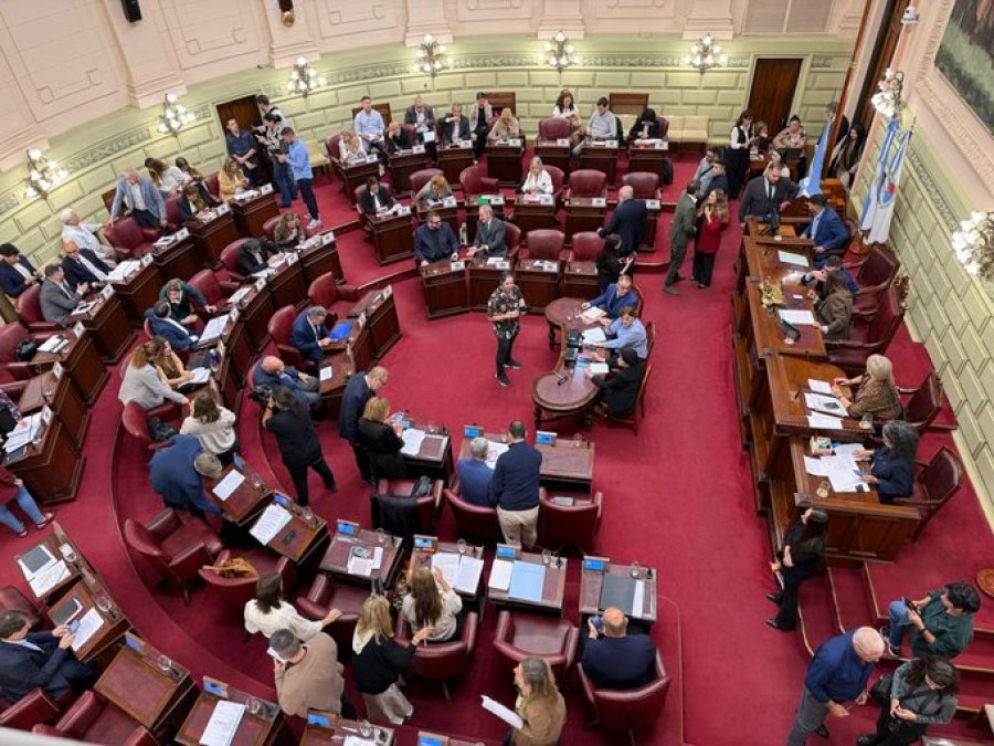 Un momento de la sesi&oacute;n de la C&aacute;mara de Diputados de Santa Fe en la que se aprob&oacute; la nueva Ley de Municipios. (PRENSA DIPUTADOS SANTA FE)