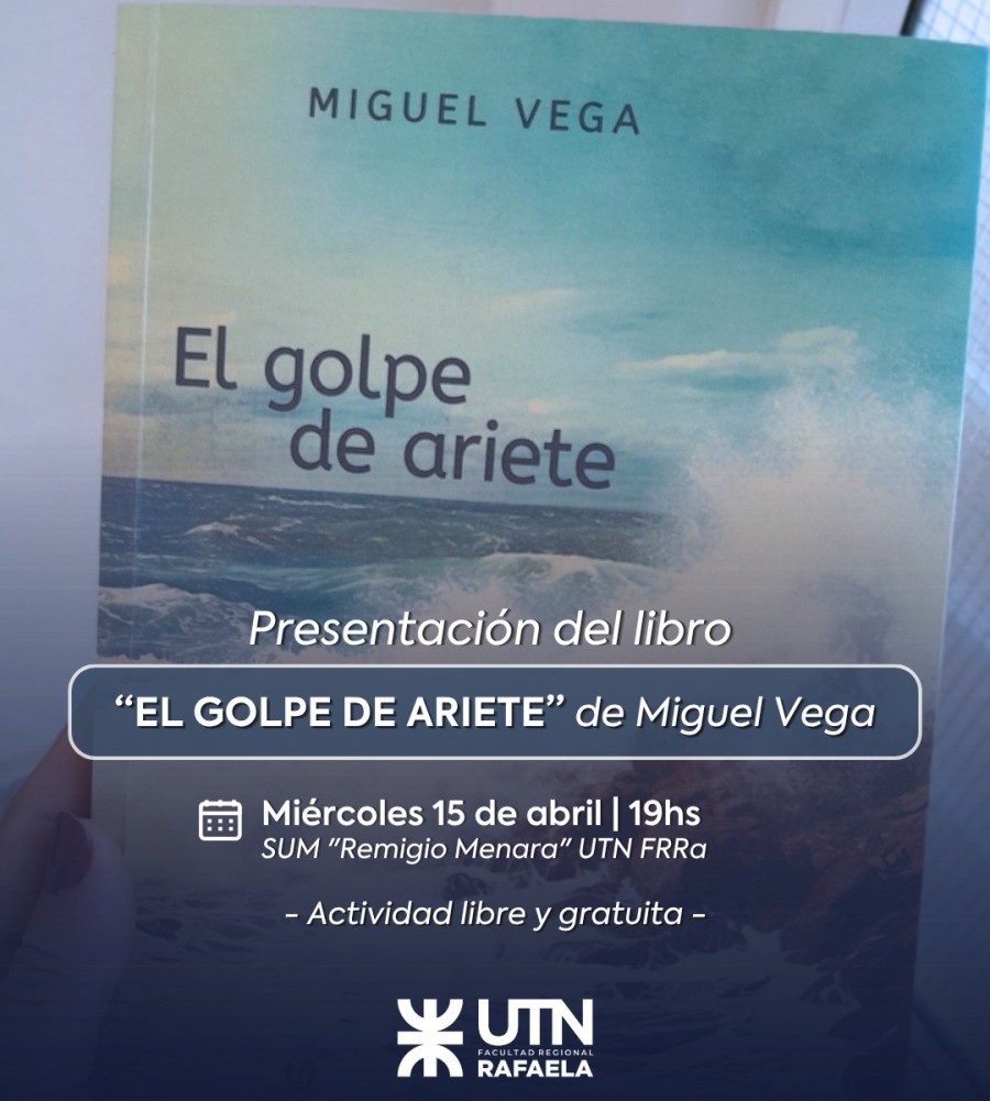 El escritor Miguel Vega presentar&aacute; este mi&eacute;rcoles su libro en Rafaela.