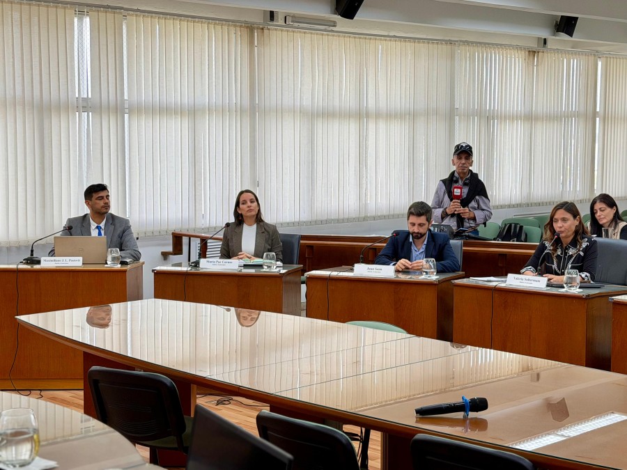 Maximiliano Postovit, Paz Caruso, Juan Senn y Valeria Soltermam, integrantes del bloque de concejales del PJ.