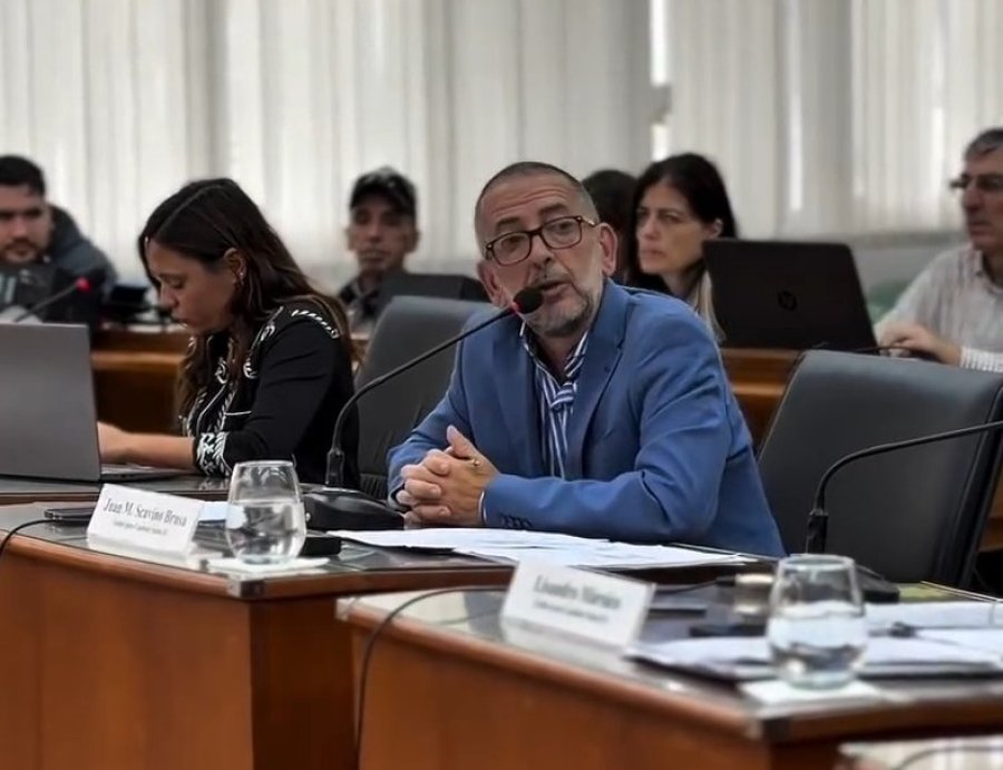 El concejal Juan Scavino durante la sesi&oacute;n de este jueves.