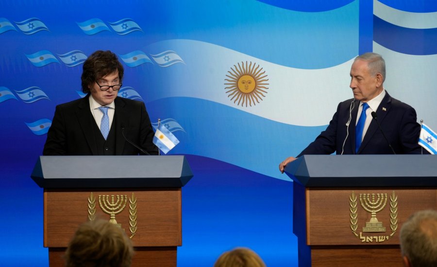 DISCURSO. Milei ratific&oacute; su alineamiento con Israel, se reuni&oacute; con Netanyahu y anunci&oacute; un vuelo directo desde noviembre.