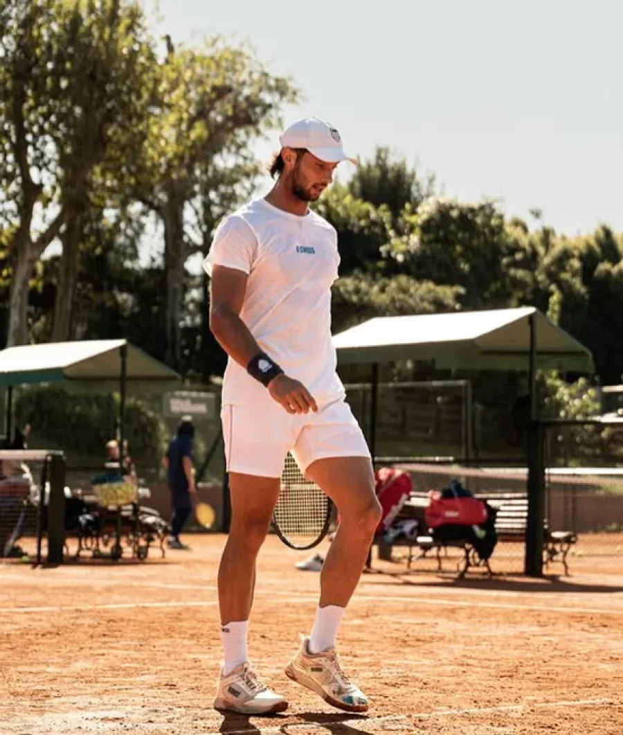 Thiago Tirante en los entrenamientos previos a su debut en el Masters de Madrid.