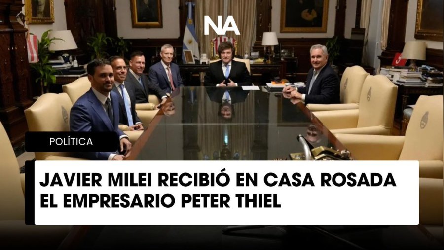EN CASA ROSADA. Milei habl&oacute; del c&oacute;nclave con el empresario Peter Thiel, donde trat&oacute; varios temas importantes de actualidad sobre su gesti&oacute;n.