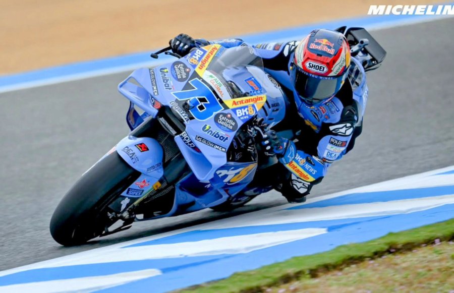 Alex M&aacute;rquez, con la Ducati, fue el m&aacute;s r&aacute;pido del viernes en Jerez.