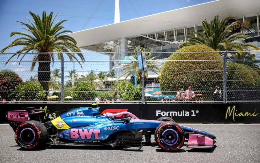 Franco Colapinto con el Alpine en la clasificaci&oacute;n realizada en Miami.