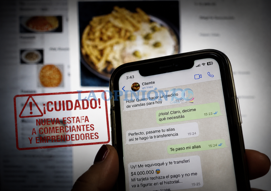 El supuesto di&aacute;logo por chat entre el delincuente y la v&iacute;ctima, recreado a trav&eacute;s de IA.