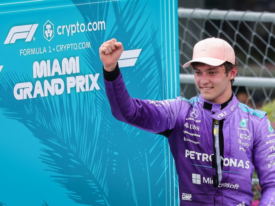 Kimi Antonelli festej&oacute; su tercera victoria consecutiva en el GP de Miami.