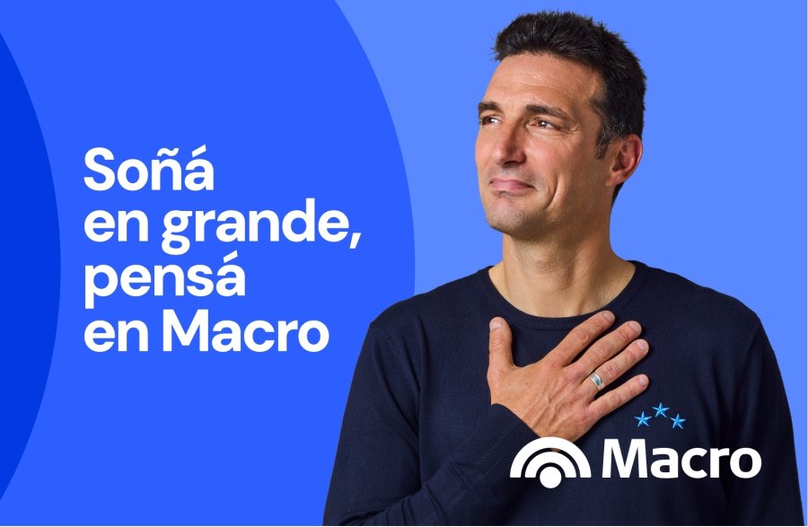 Banco Macro y Lionel Scaloni, t&eacute;cnico de la Selecci&oacute;n argentina, contin&uacute;an con su alianza estrat&eacute;gica. (BANCO MACRO)