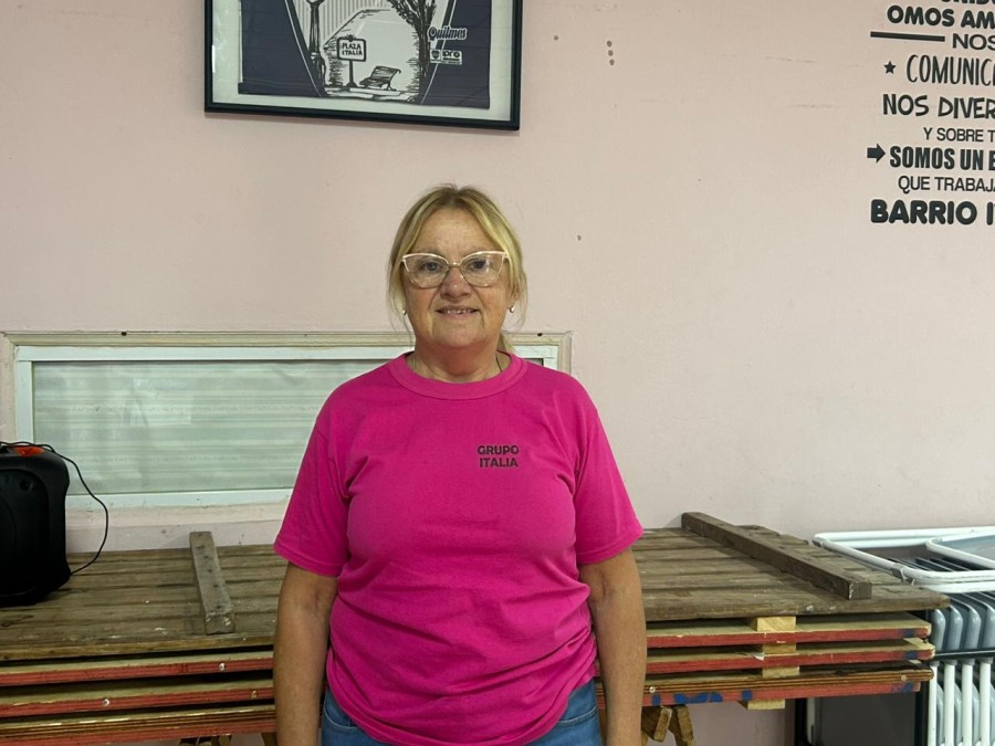 La presidente del Barrio, Mirian Galaverna.