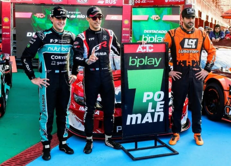Marco Dianda (2&deg;), Mat&iacute;as Rossi (1&deg;) y Mauricio Lambiris (3&deg;) en Termas.