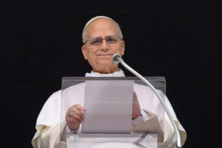 El Papa durante el Regina Coeli.