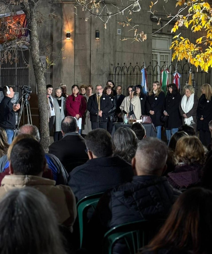 Vista general capturada cuando pronuncia su mensaje el presidente de la instituci&oacute;n, Ernesto Bosco.