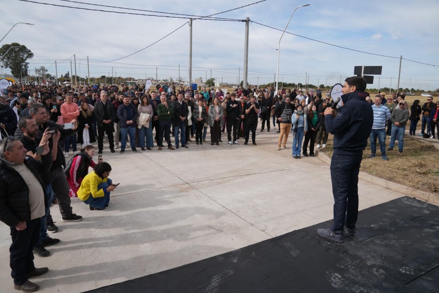 El eje central de su mensaje estuvo puesto en el rol estrat&eacute;gico de la obra p&uacute;blica. (FOTO SCS)