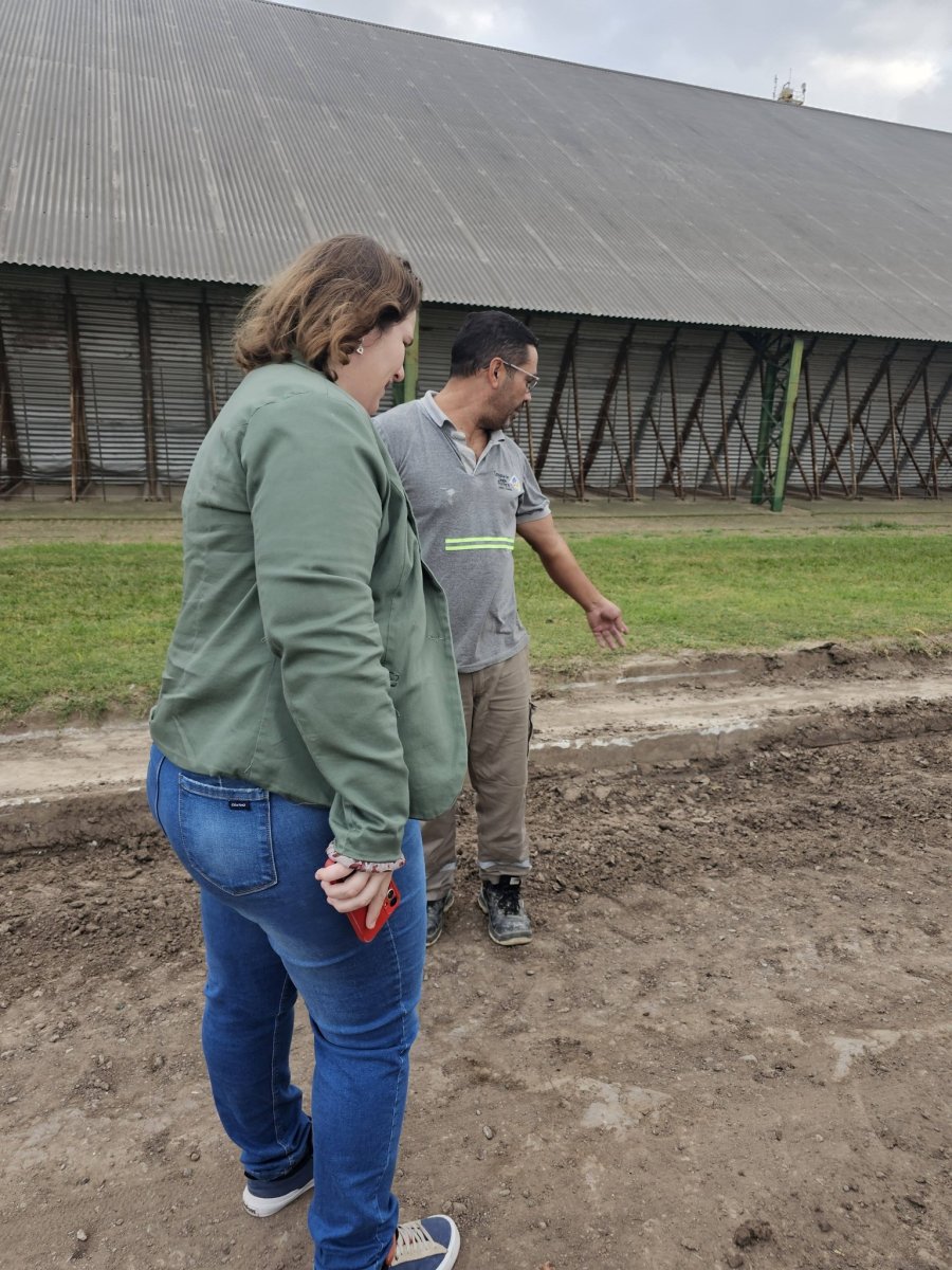 Ver&oacute;nica Gallo supervisando las tareas.