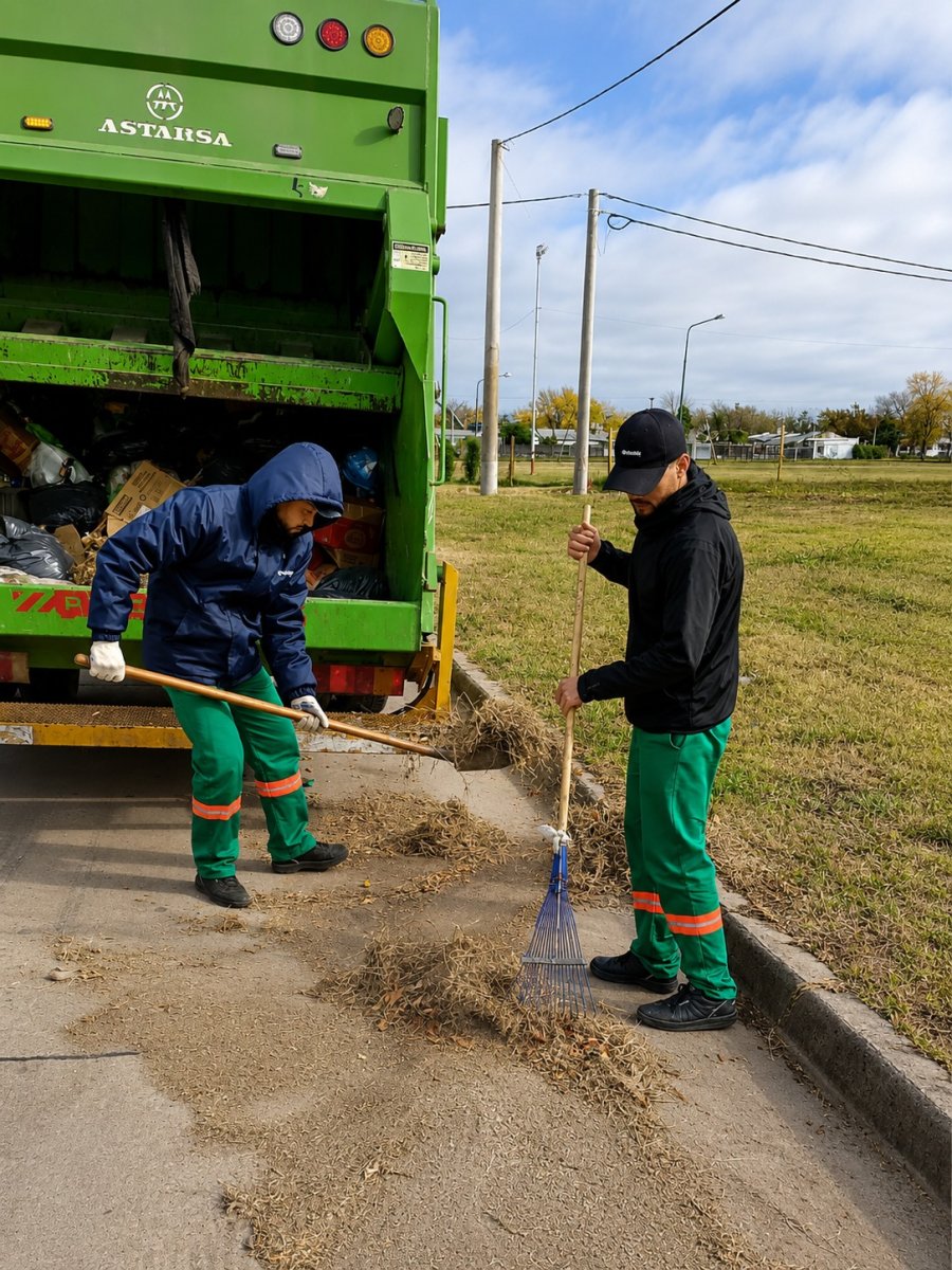 MANTENIMIENTO. Cuadrillas municipales recorren barrios, calles, veredas y cordones realizando tareas de barrido, rastrillaje y recolecci&oacute;n de hojas y material vegetal acumulado.