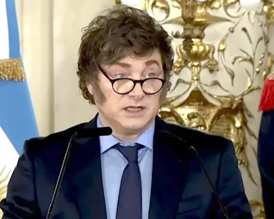 DISCURSO. Milei estuvo presente en el 172&ordm; aniversario de la Bolsa de Cereales de Buenos Aires.