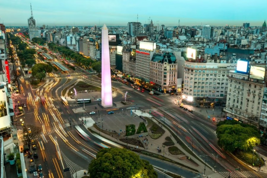 El Obelisco, un emblema de Buenos Aires.