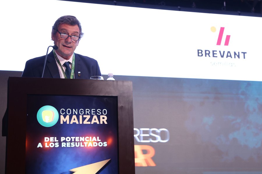 Federico Zerboni, presidente de Maizar, al pronunciar su discurso de apertura del Congreso.