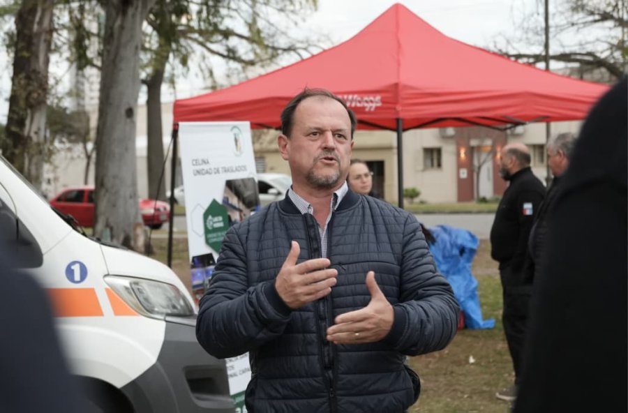 Sergio Aladio, secretario General del Sindicato de Camioneros durante la actividad que se desarroll&oacute; en el Centro Metropolitano