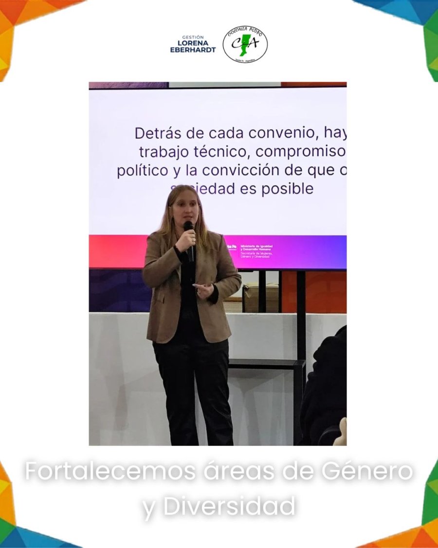 Victoria Tejeda durante su mensaje.