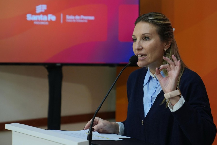 La vocera del Gobierno de Santa Fe, Virginia Coudannes.
