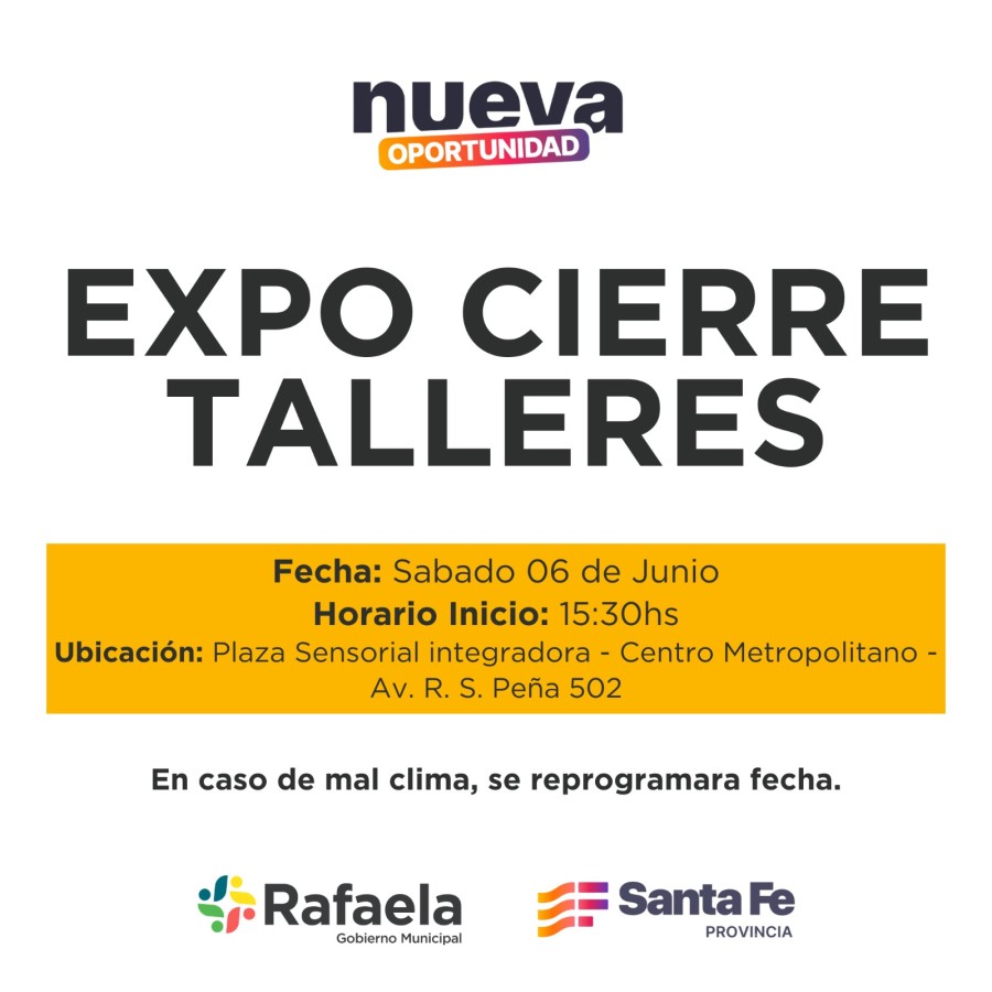 Habr&aacute; una entrega de certificados y una presentaci&oacute;n de cada taller.