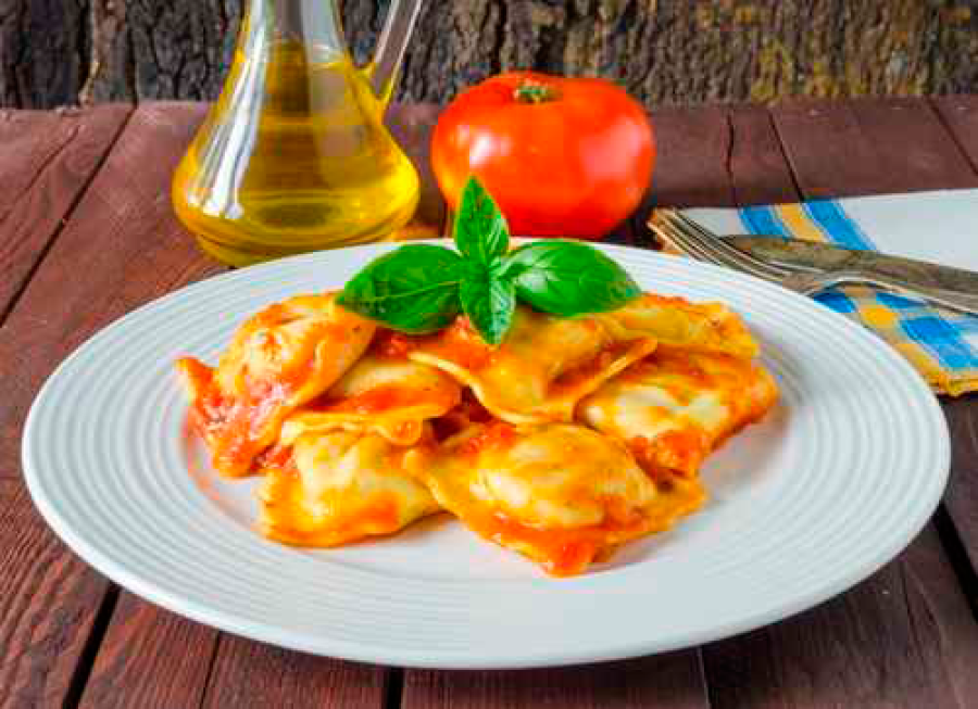 Ravioli plato fuerte de los piamonteses.