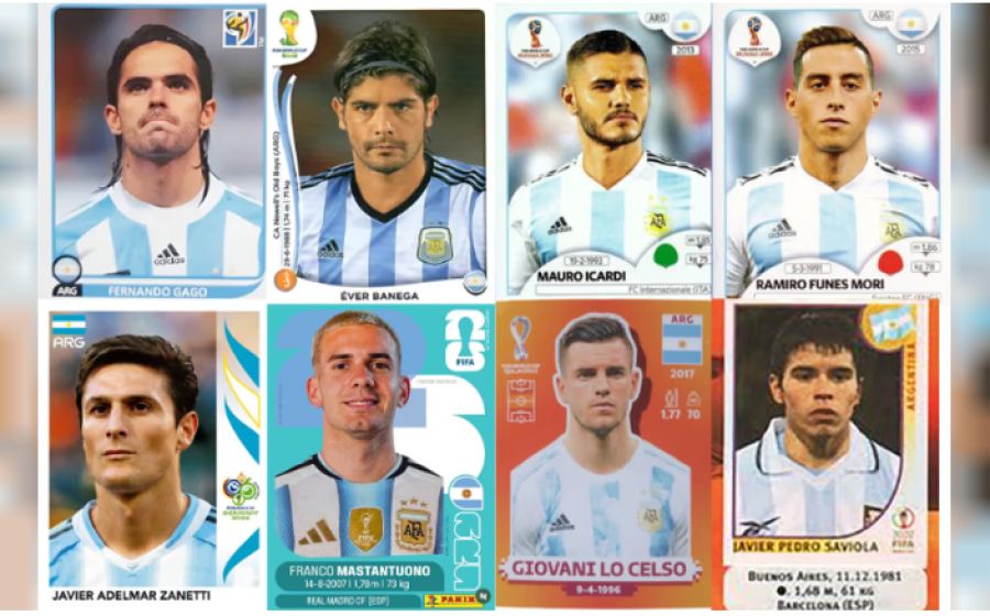Los jugadores argentinos que figuraron en el &aacute;lbum oficial y se quedaron afuera del Mundial en este siglo