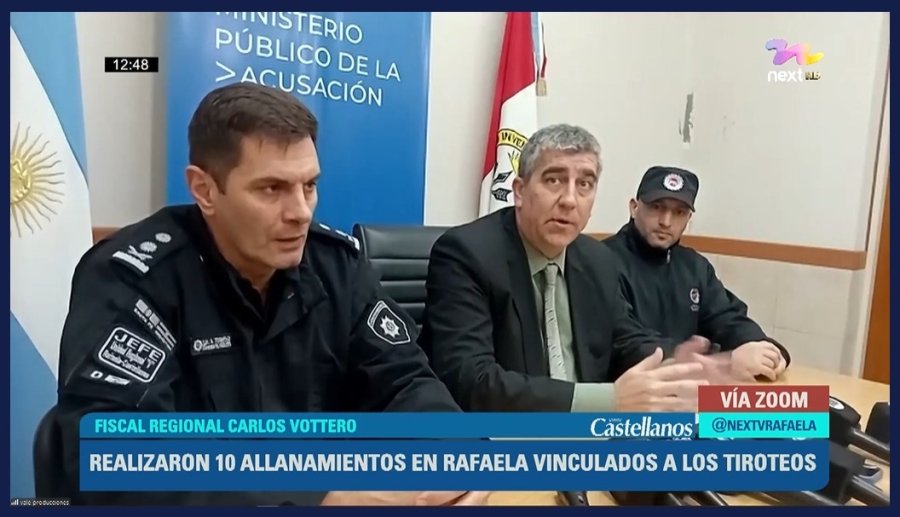 CONFERENCIA DE PRENSA. Tognolo, Vottero y Cecotti.