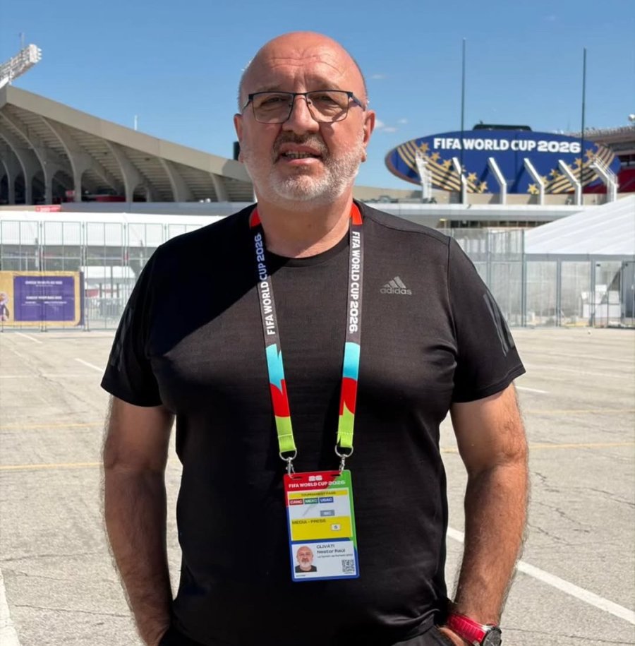 N&eacute;stor Clivati en el estadio de Arrowhead Stadium de Kansas City donde la Selecci&oacute;n argentina debutar&aacute; ante Argelia en el Mundial.