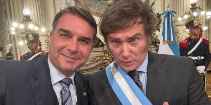 DIRIGENTES. Javier Milei y Fl&aacute;vio Bolsonaro se volver&aacute;n a reunir en Argentina en un nuevo gesto de campa&ntilde;a frente a Lula.
