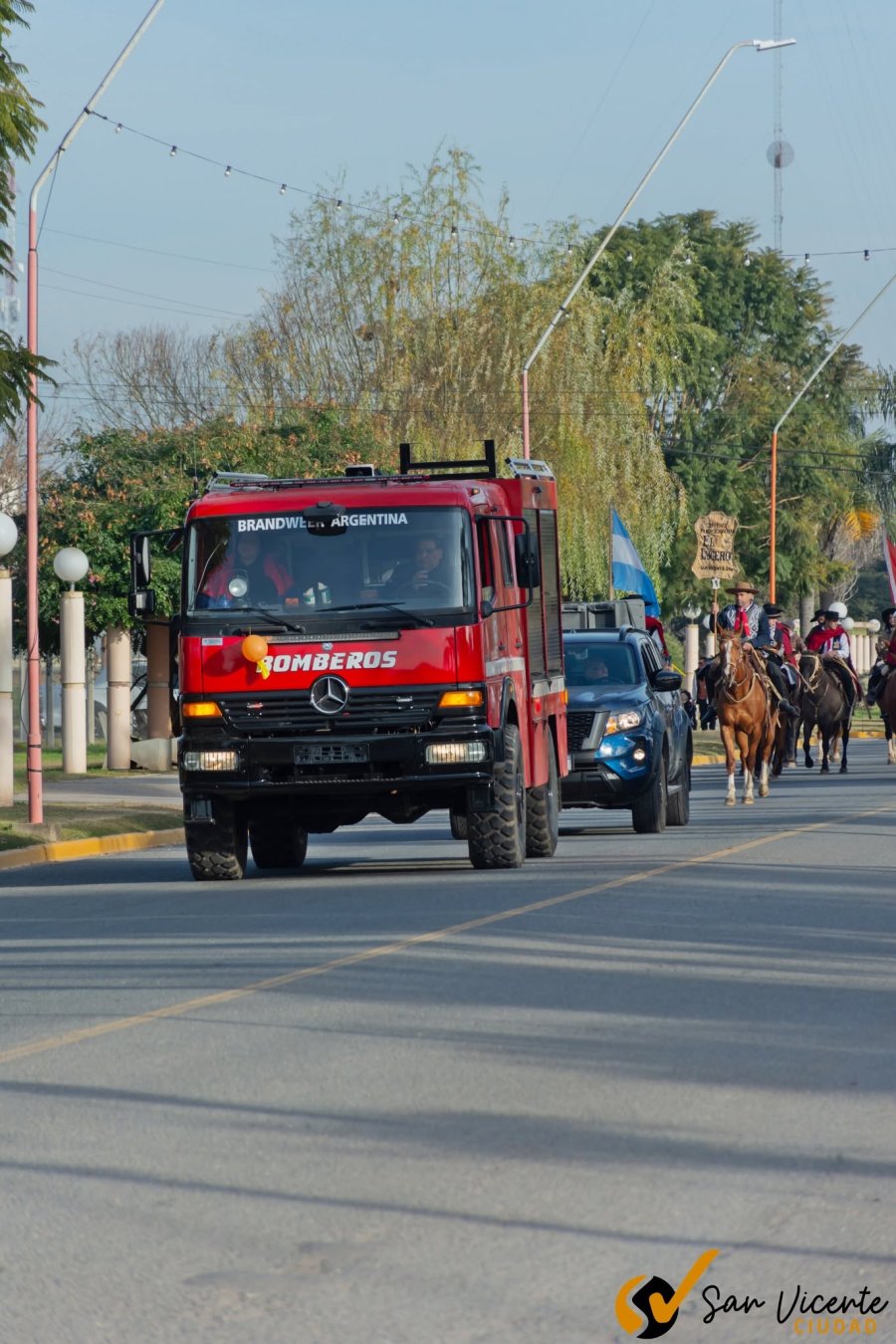 Recorrido del desfile cívico.