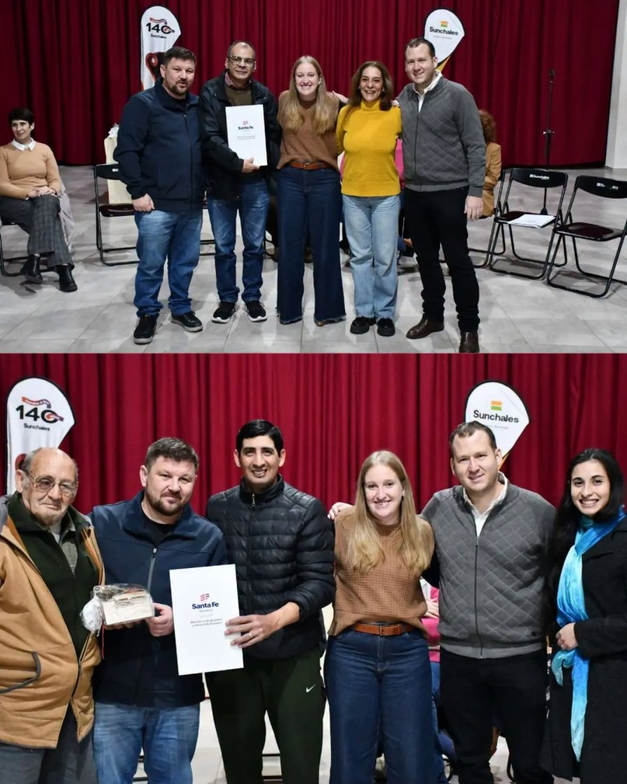 Dos emotivos momentos vividos durante el acto.