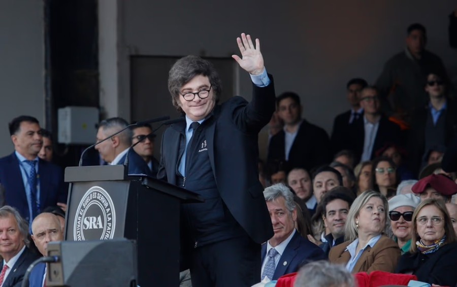 Javier Milei en La Rural.